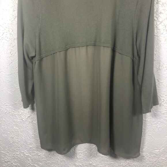CHICO'S Cardigan Sweater Women's Large Semi Sheer BOHO Cottagecore Minimalist - Picture 6 of 6